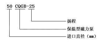 CQCB type stainless steel insulation magnetic pump type meaning